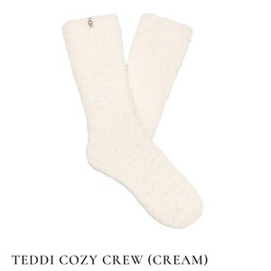 NWT….Teddi Cozy Crew Creme Socks